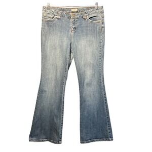 Y2K SO Wear It Declare It Bootcut Jeans Blue Medium Wash Flap Pocket Size 15